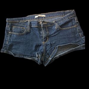 Vintage Blue Low-Rise Jean Shorts